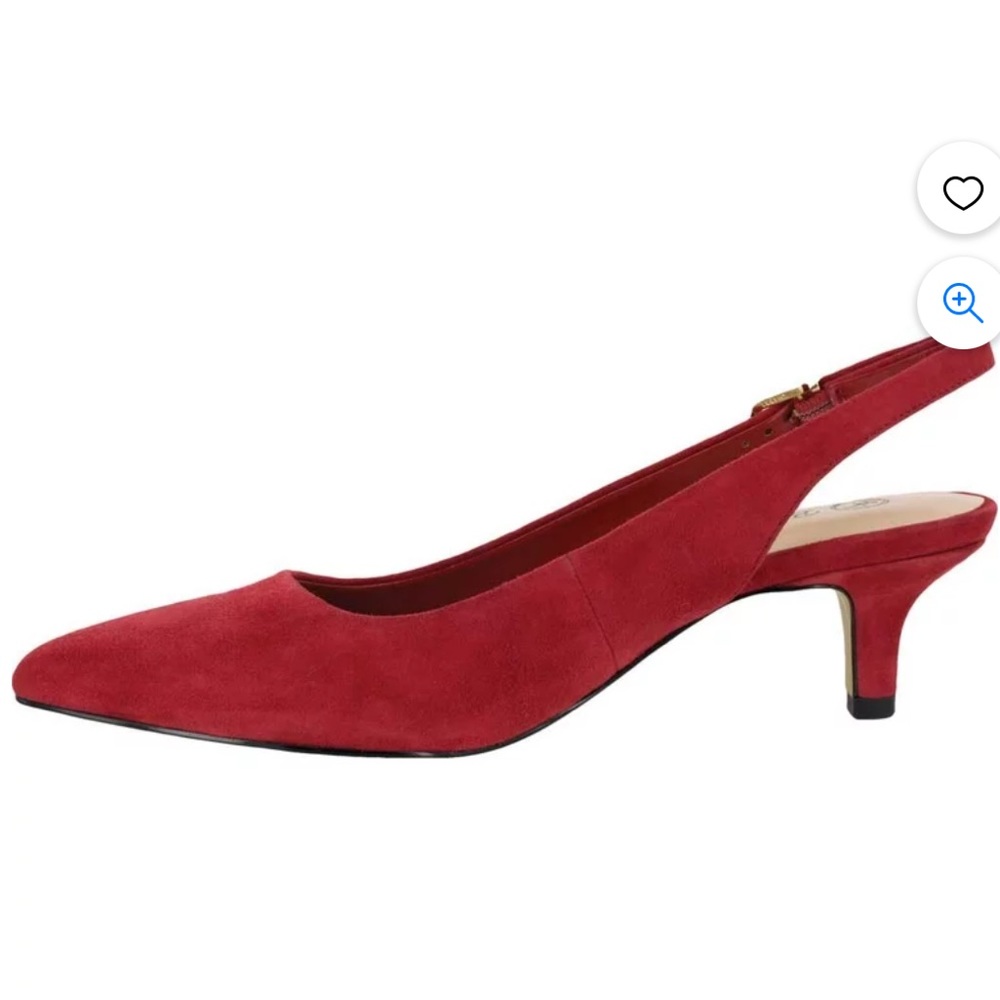 NIB Bella Vita The Scarlett Italian Leather Red Slingback Kitten Heels size 9